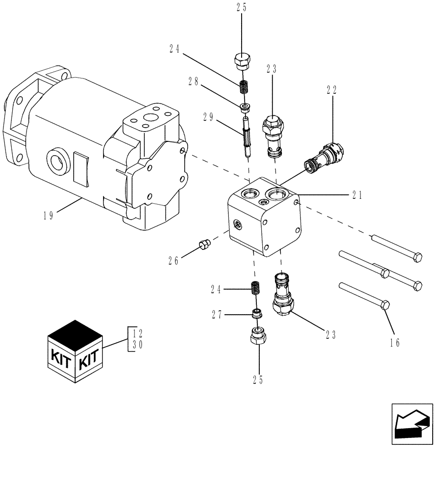 Схема запчастей Case IH 6130 - (29.212.22) - MOTOR ASSEMBLY, FIXED HYDROSTATIC, SINGLE SPEED, 105 - 89 CC/REV (29) - HYDROSTATIC DRIVE