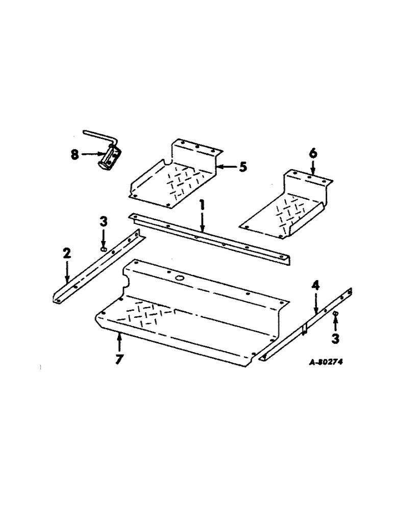 Схема запчастей Case IH 1456 - (13-04[A]) - SUPERSTRUCTURE, PLATFORM EXTENSION, INTERNATIONAL TRACTORS (05) - SUPERSTRUCTURE