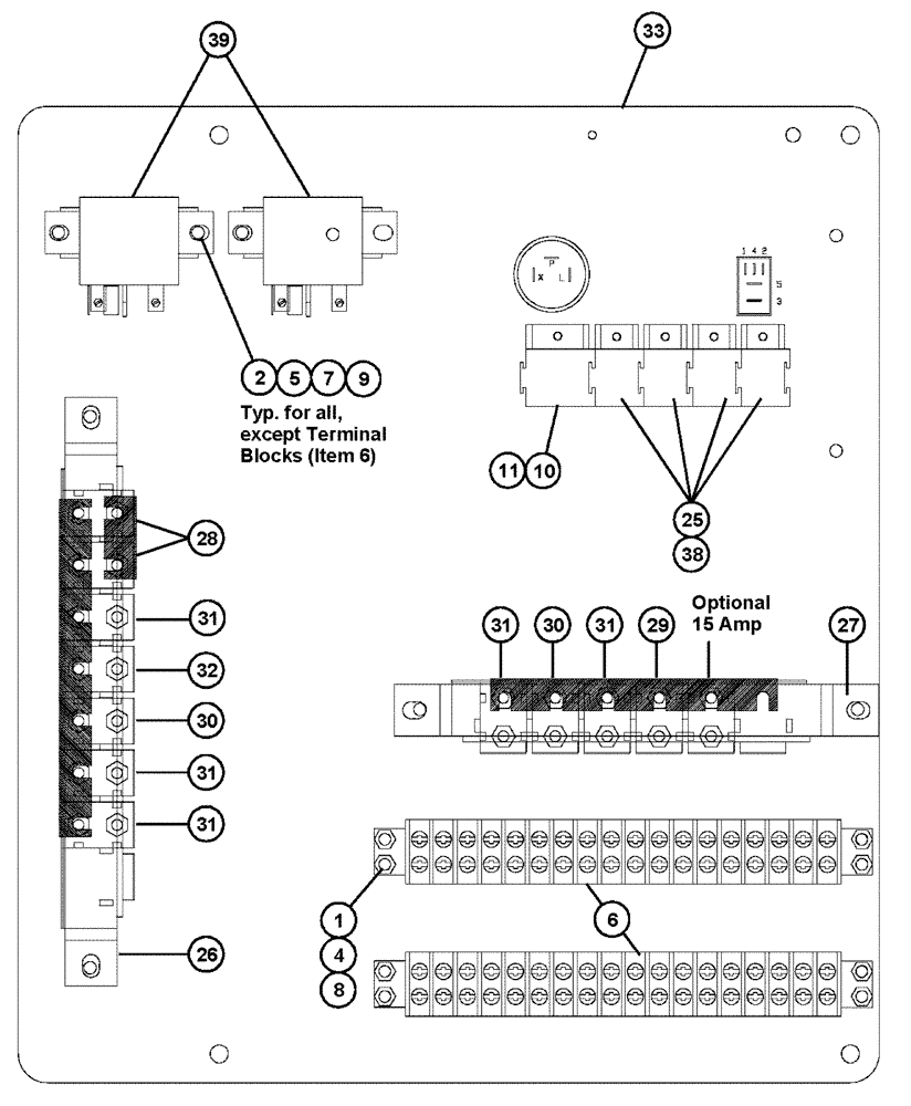 Схема запчастей Case IH 4375 - (08-002) - ELECTRICAL PANEL ASSEMBLY (06) - ELECTRICAL