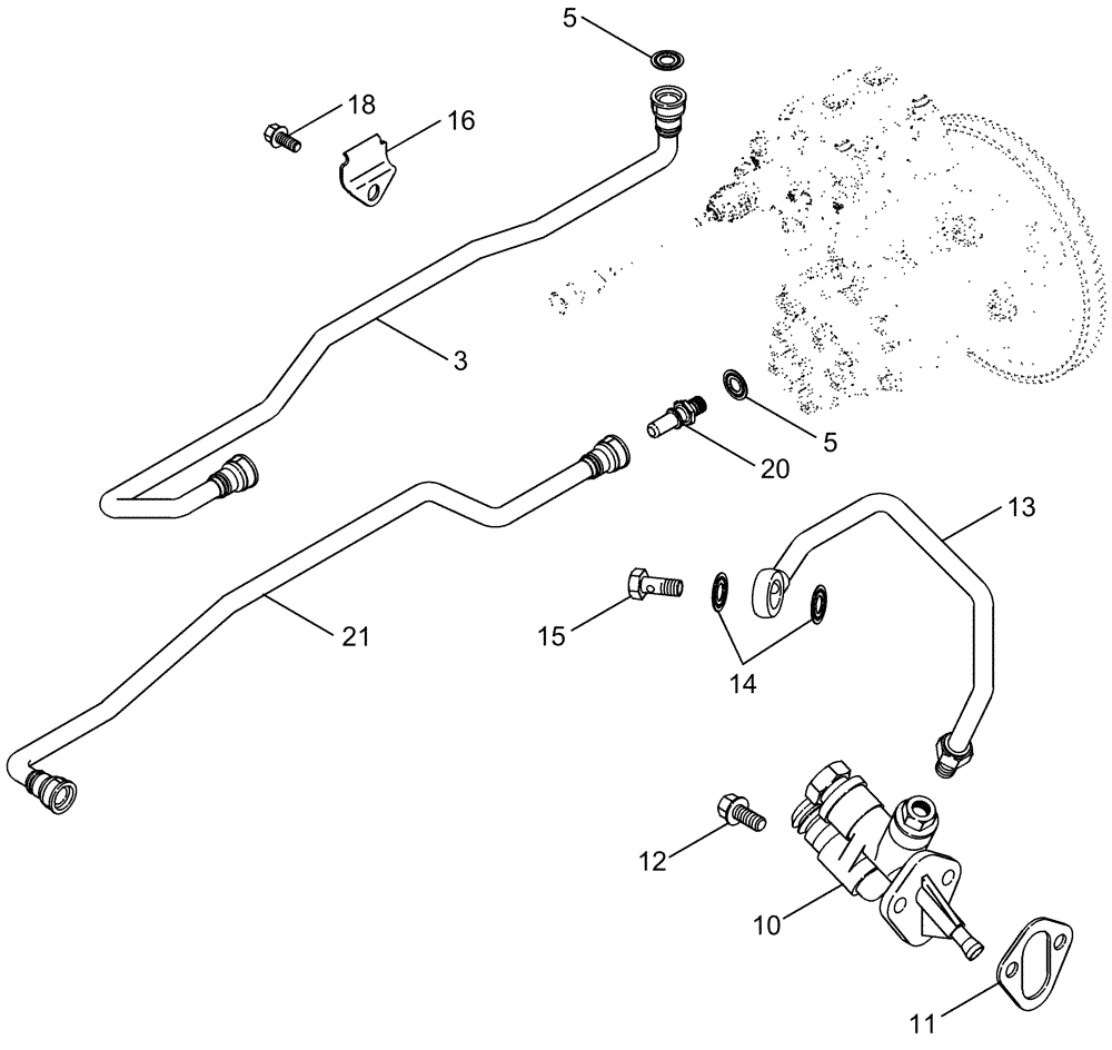 Схема запчастей Case IH 2377 - (03-05) - FUEL FILTER - PUMP, TRANSFER - ASN HAJ0295001 (02) - FUEL SYSTEM
