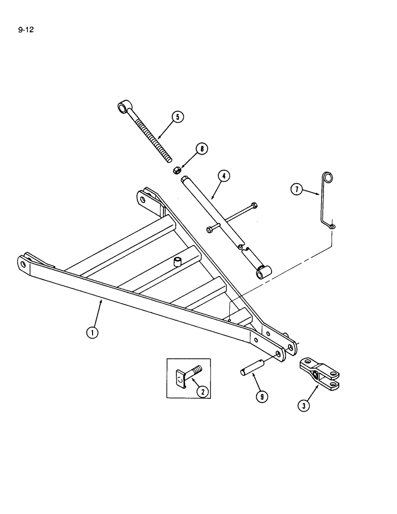 Схема запчастей Case IH 365 - (9-12) - HITCH FRAME (09) - CHASSIS/ATTACHMENTS
