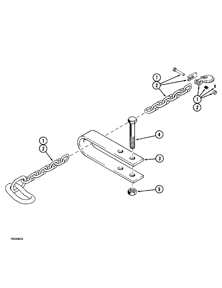 Схема запчастей Case IH 4300 - (9-100) - HITCH CHAIN (09) - CHASSIS/ATTACHMENTS