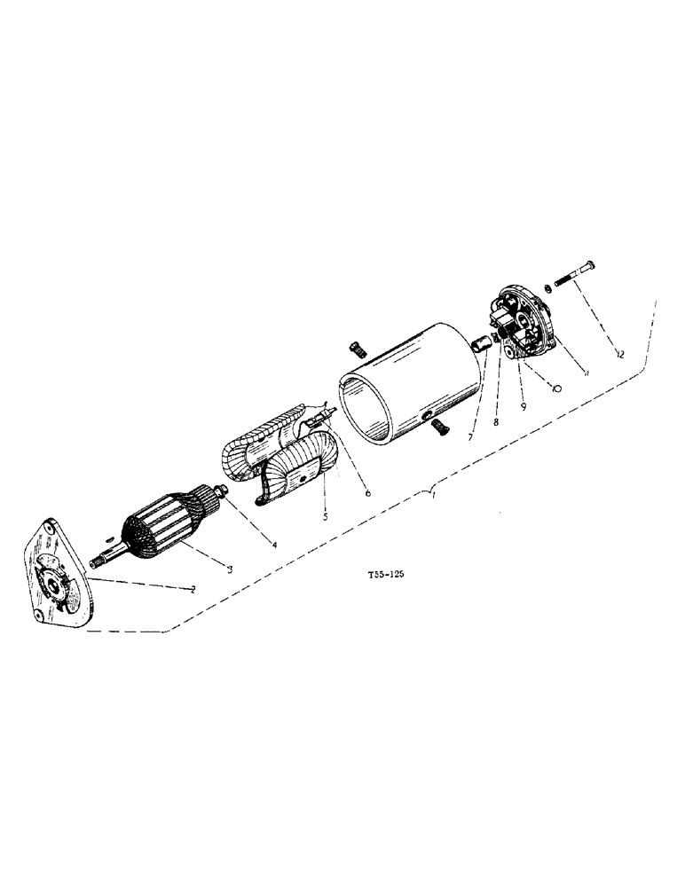 Схема запчастей Case IH 276 - (6-55) - NON VENTILATED GENERATOR ATTACHMENT (04) - ELECTRICAL SYSTEMS
