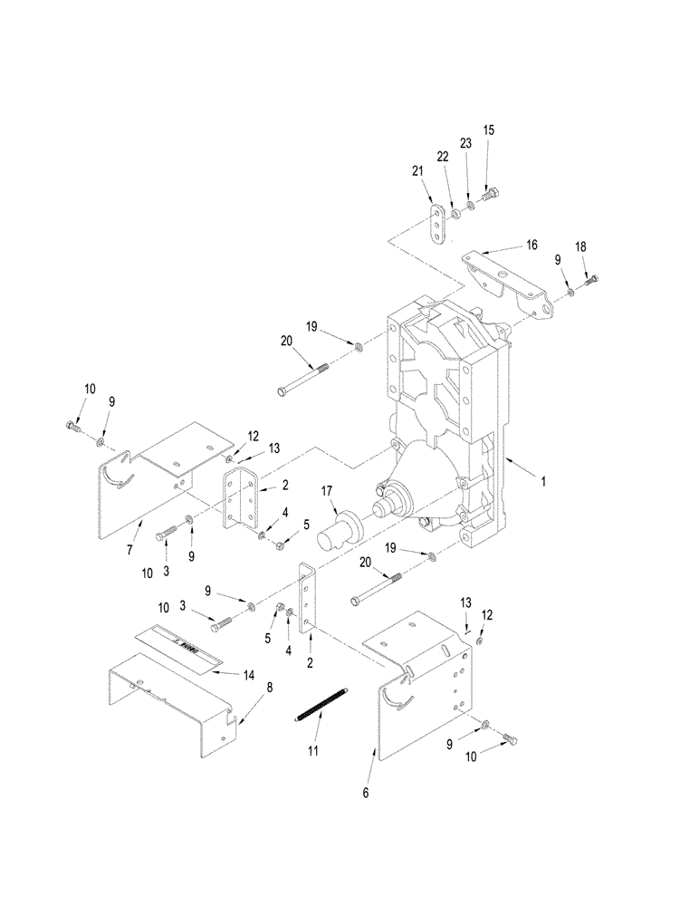 Схема запчастей Case IH STEIGER 435 - (06-25) - POWER TAKEOFF - SAFETY SHIELDS (06) - POWER TRAIN