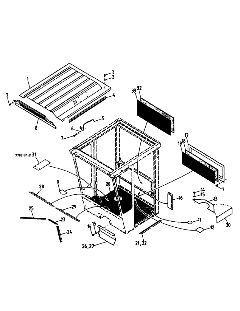 Схема запчастей Case IH 7700 - (A11-02) - HOOD, COVERS, INSULATION AND MATS Mainframe & Functioning Components