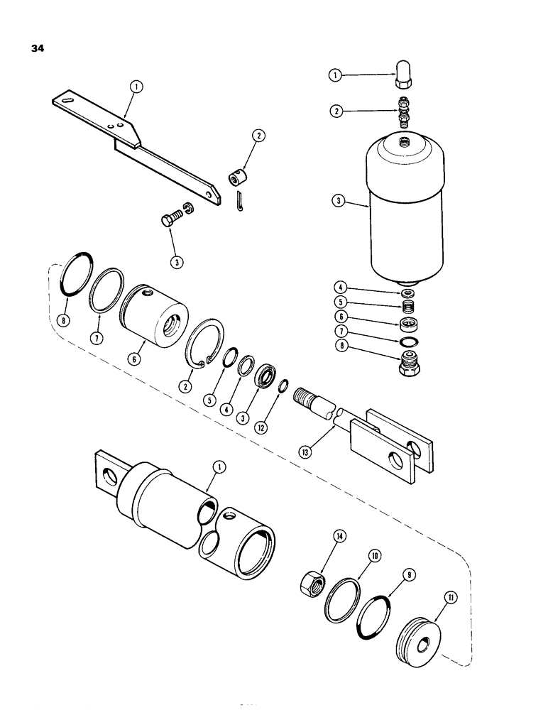 Схема запчастей Case IH 8300-SERIES - (34) - ACCUMULATOR 