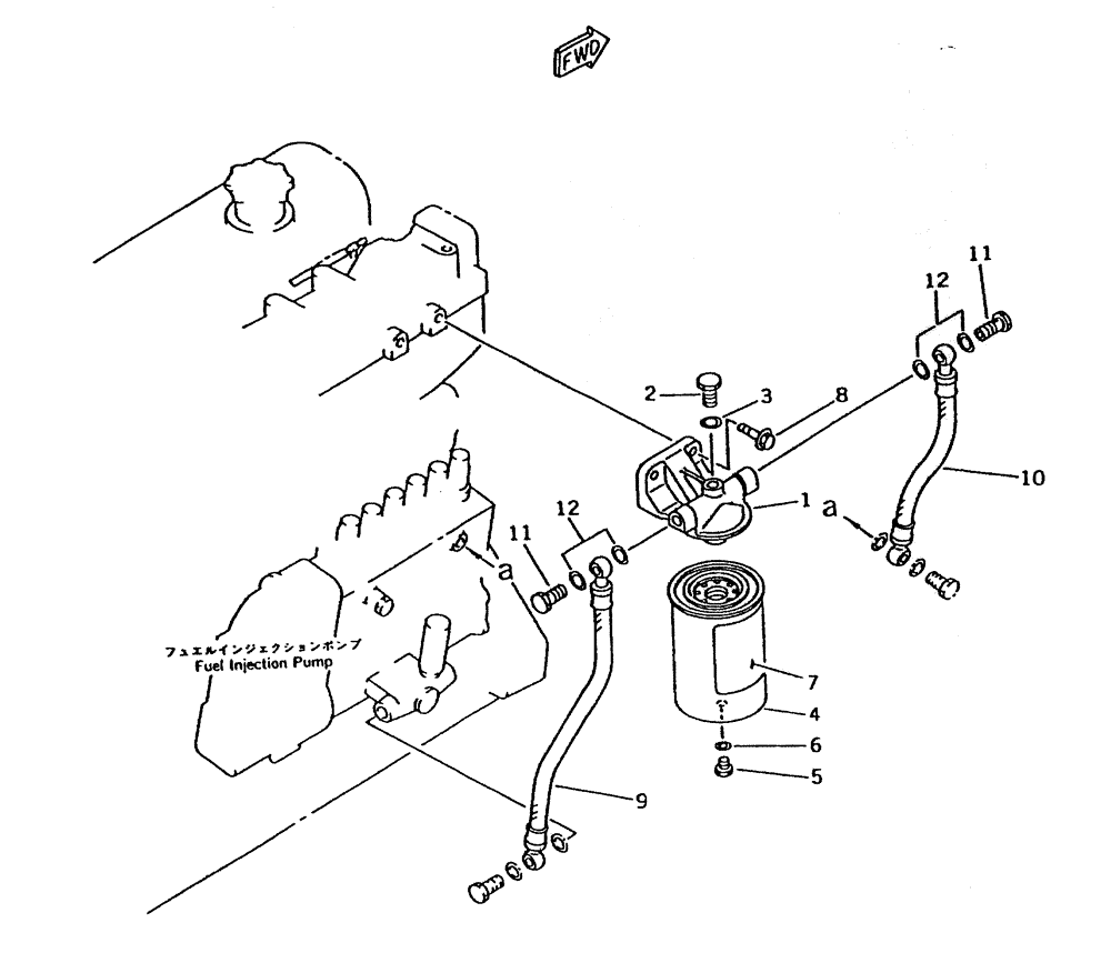 Схема запчастей Case IH 7000 - (C01-31) - FUEL FILTER AND PIPING (KOMATSU) Engine & Engine Attachments