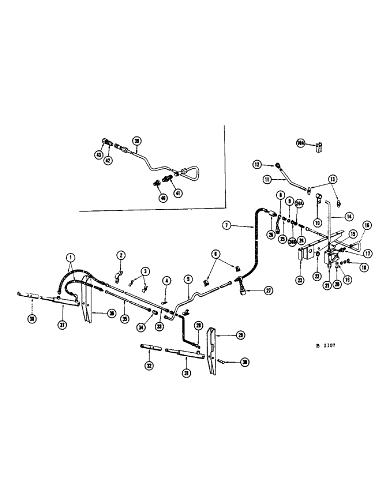 Схема запчастей Case IH 960 - (024) - HYDRAULIC REEL LIFT ATTACHMENT (58) - ATTACHMENTS/HEADERS