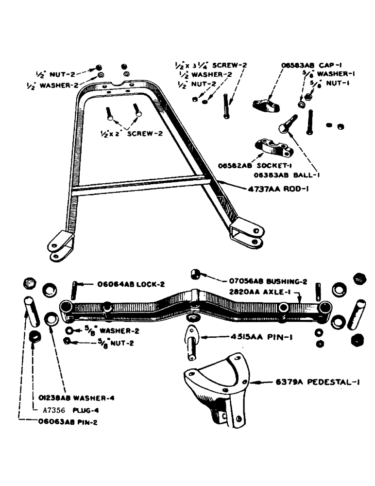 Схема запчастей Case IH SC-SERIES - (094) - FRONT AXLE, FOR SC-4 TRACTOR (06) - POWER TRAIN