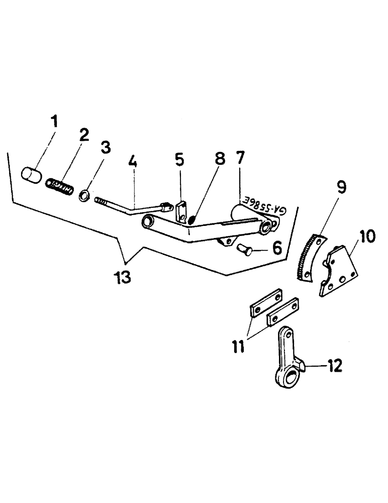 Схема запчастей Case IH 833 - (04-12) - PARKING BRAKE (5.1) - BRAKES