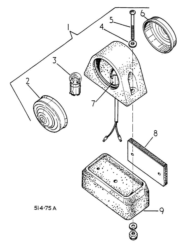 Схема запчастей Case IH 268 - (08-028) - FENDER WIRING AND LIGHTS, TRACTORS WITH CROWN FENDERS (06) - ELECTRICAL