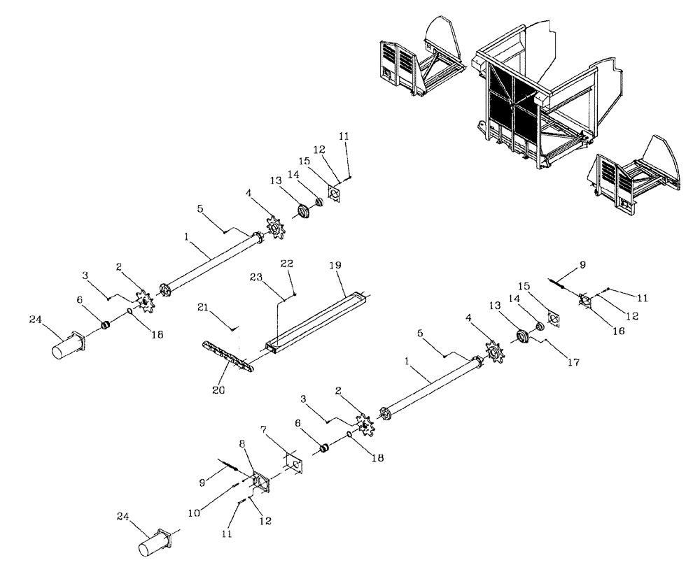 Схема запчастей Case IH AUSTOFT - (A01[08]) - CROSS CONVEYOR DRIVE Mainframe & Functioning Components