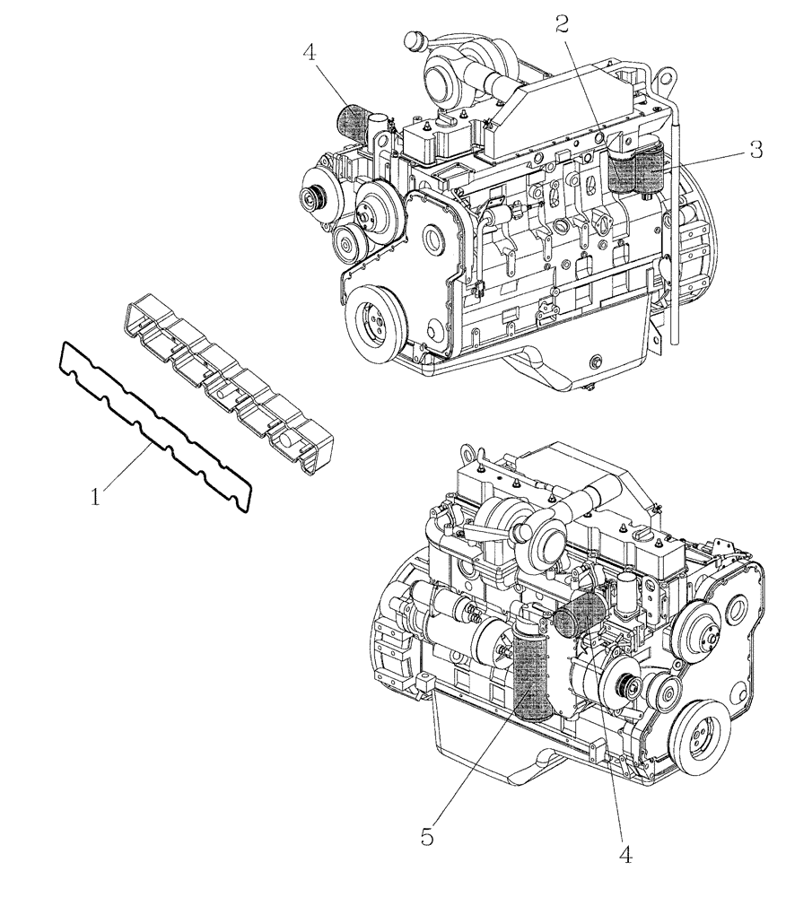 Схема запчастей Case IH 7700 - (C01[05]) - ENGINE FILTERS, 6CT Engine & Engine Attachments