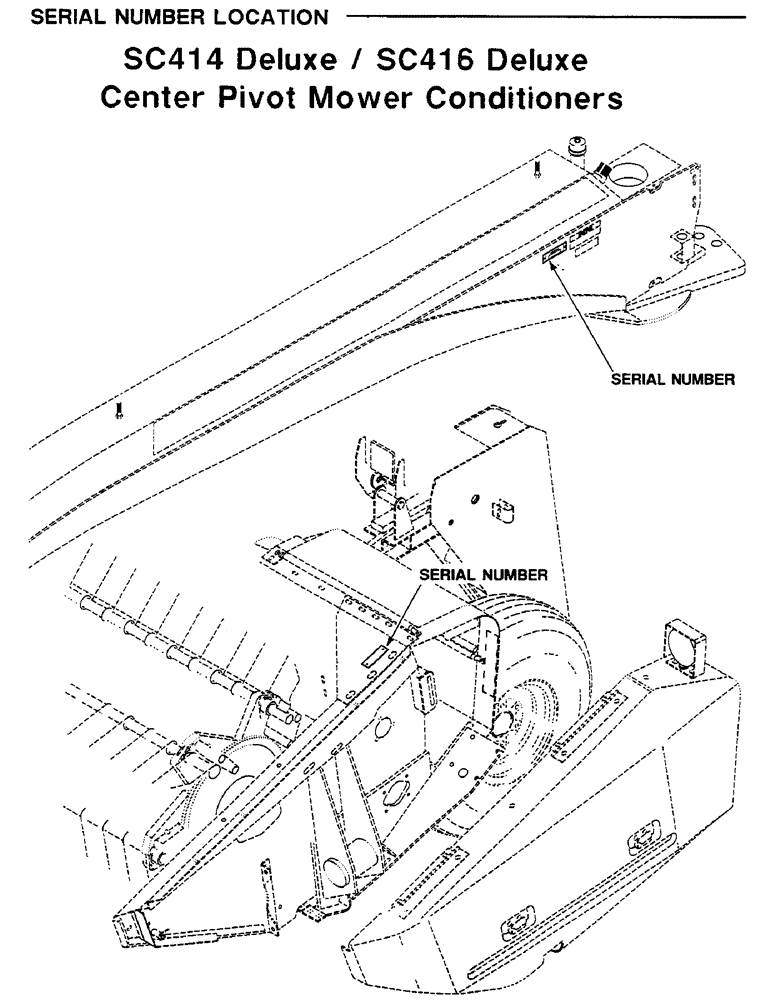 Схема запчастей Case IH SC414 - (1-2) - SERIAL NUMBER LOCATION (00) - PICTORIAL INDEX