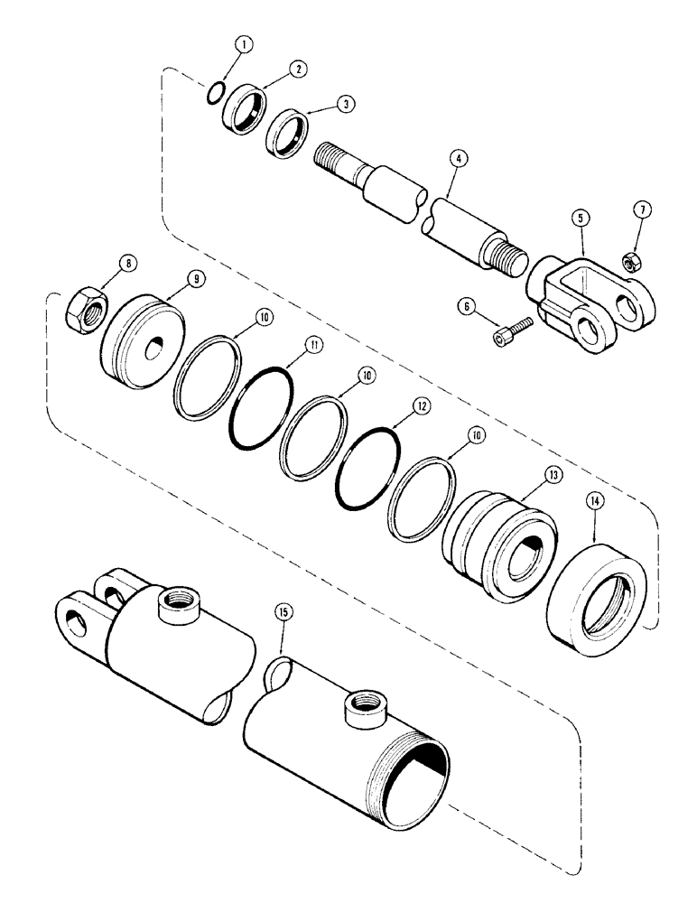 Схема запчастей Case IH 1900 - (40) - T57329 CYLINDER RAM, 5 X 20 INCH (127.0 X 508.0 MM) 