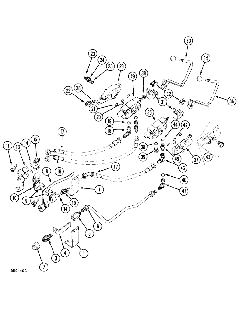 Схема запчастей Case IH 248 - (8-656) - AUXILIARY VALVES - KONTAK/WEST PULLMAN (08) - HYDRAULICS