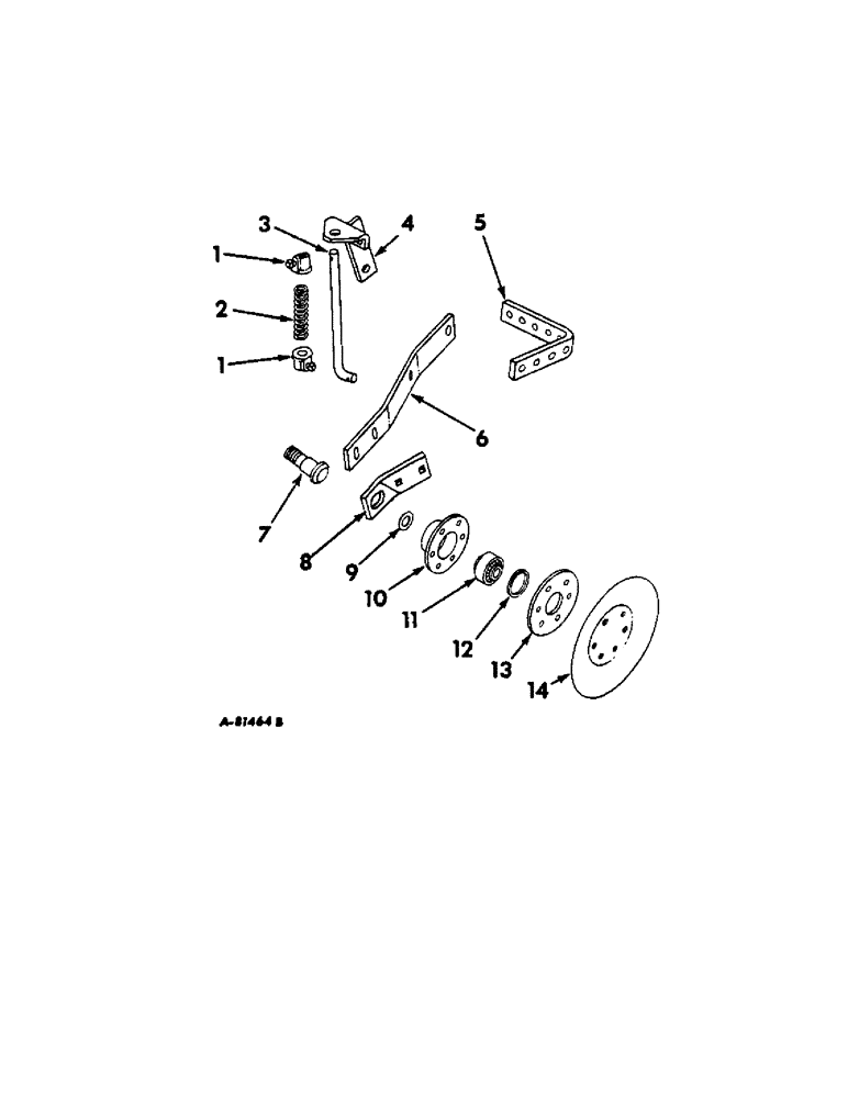 Схема запчастей Case IH 658 - (L-14[A]) - DISK FURROWING ATTACHMENT, W/PRECISION BEARINGS, ONE PER ROW 