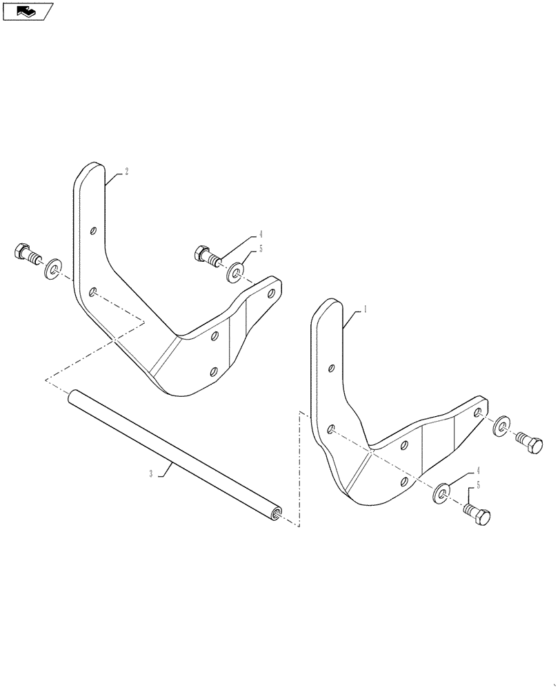 Схема запчастей Case IH L550 - (82.100.05) - SUBFRAME SET, FARMALL C (82) - FRONT LOADER & BUCKET
