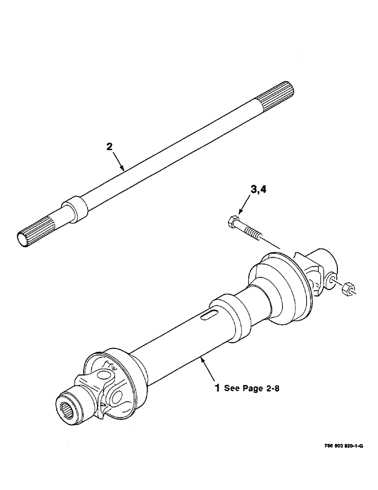 Схема запчастей Case IH 8580 - (09-20) - IMPLEMENT DRIVELINE KIT, TYPE 2, HK60551 IMPLEMENT DRIVELINE KIT COMPLETE Decals & Attachments
