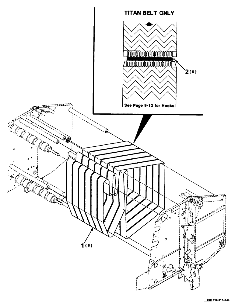 Схема запчастей Case IH 8435 - (6-26) - FORMING BELT ASSEMBLIES (12) - MAIN FRAME