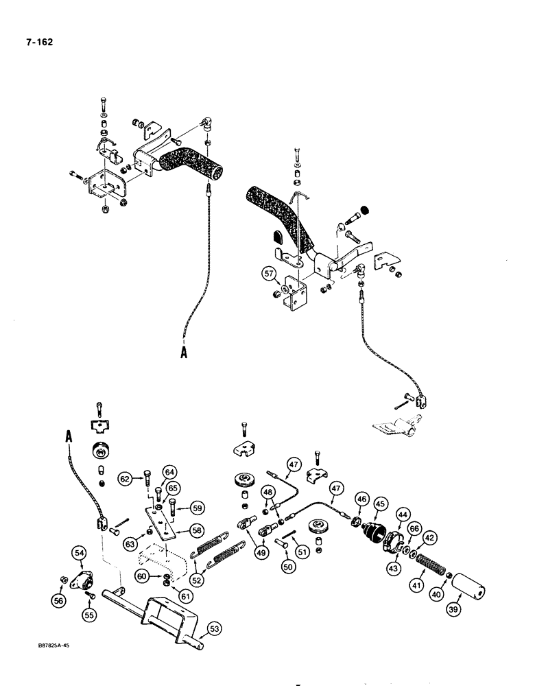 Схема запчастей Case IH 1825 - (7-162) - PARKING LATCH AND OPERATORS RESTRAINTS (07) - BRAKES