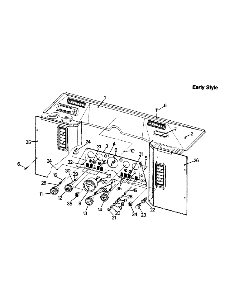 Схема запчастей Case IH PTA280 - (01-24) - DASH & INSTRUMENT GROUP (10) - CAB