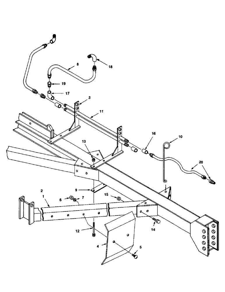 Схема запчастей Case IH 1200T-SERIES - (056) - WING POLE BRACE, WING POLE BRACE, NEW AND OLD STYLE 