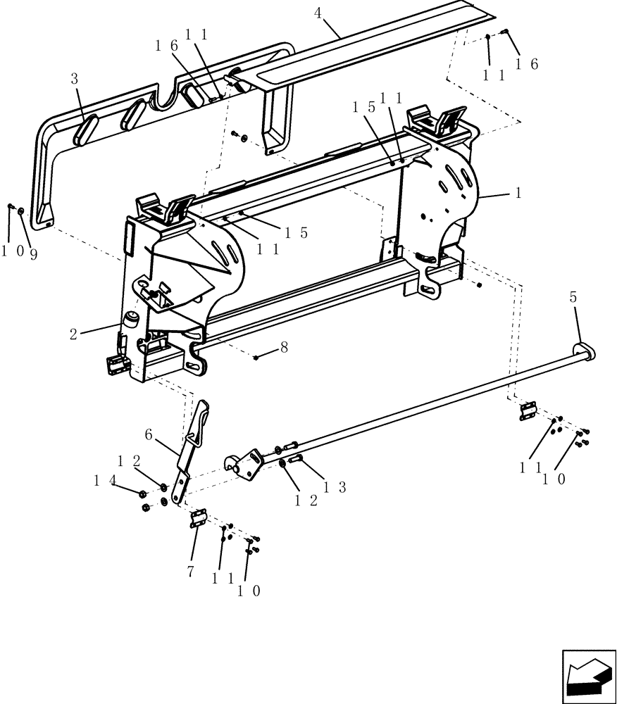 Схема запчастей Case IH 8010 - (60.110.30[01]) - FIXED FEEDER ADAPTER - PRIOR TO PIN HAJ202001 - 7010/8010 (60) - PRODUCT FEEDING