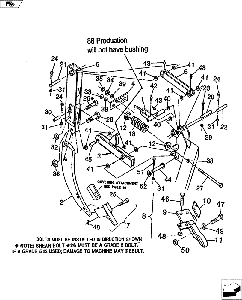 Схема запчастей Case IH TURBO-TIGER - (75.200.01) - AUTO RESET ASSEMBLY (87 PRODUCTION) (39) - FRAMES AND BALLASTING