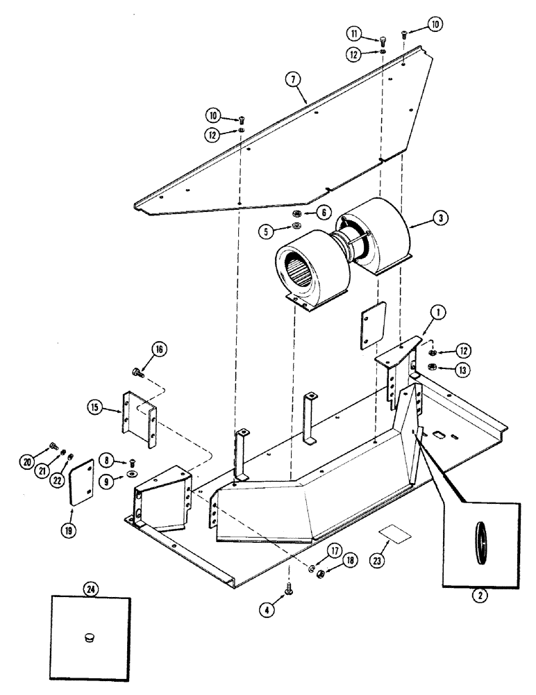 Схема запчастей Case IH 870 - (304) - CAB, PLENUM, WITHOUT HEATER OR AIR CONDITIONER, BETTENDORF (09) - CHASSIS/ATTACHMENTS