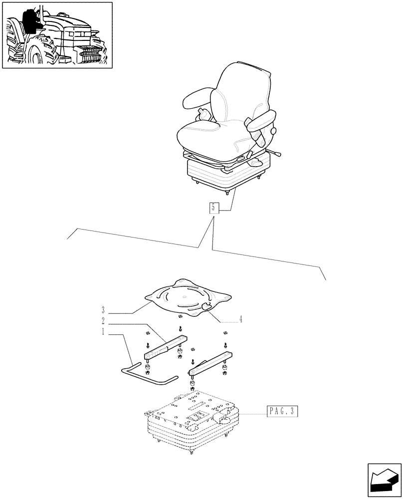 Схема запчастей Case IH MXM140 - (1.93.3/ E[02]) - AIR SEAT WITH SEAT BELT - BREAKDOWN (10) - OPERATORS PLATFORM/CAB