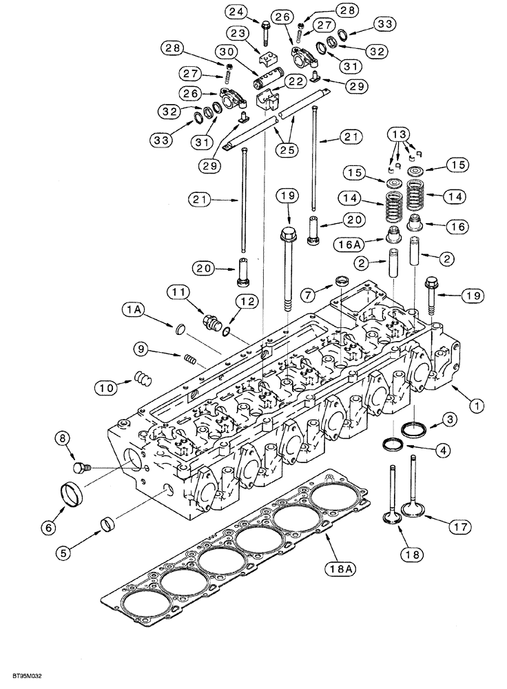 Схема запчастей Case IH 6831TA - (02-044) - CYLINDER HEAD AND VALVE MECHANISM, 6T-830 EMISSIONS CERTIFIED ENGINE, 6TA-830 EMISSIONS CERT ENGINE 