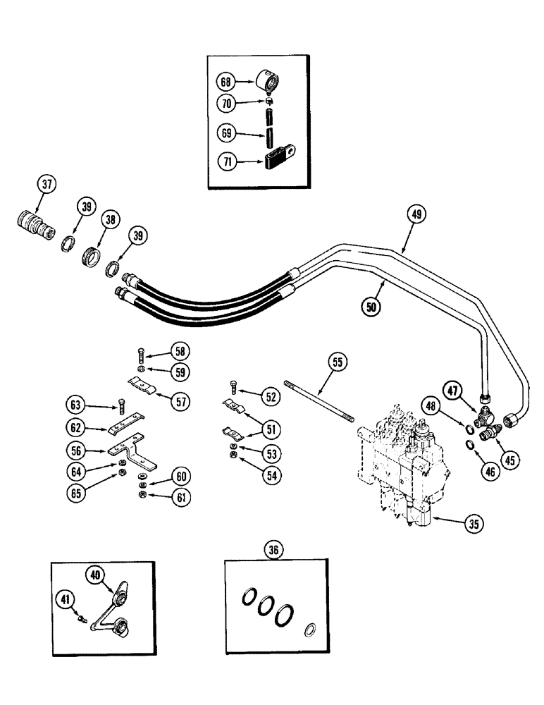 Схема запчастей Case IH 1896 - (8-286) - REMOTE HYDRAULICS, REMOTE ATTACHMENT, NUMBER THREE CIRCUIT WITHOUT LOAD CHECK (CONTINUED) (08) - HYDRAULICS