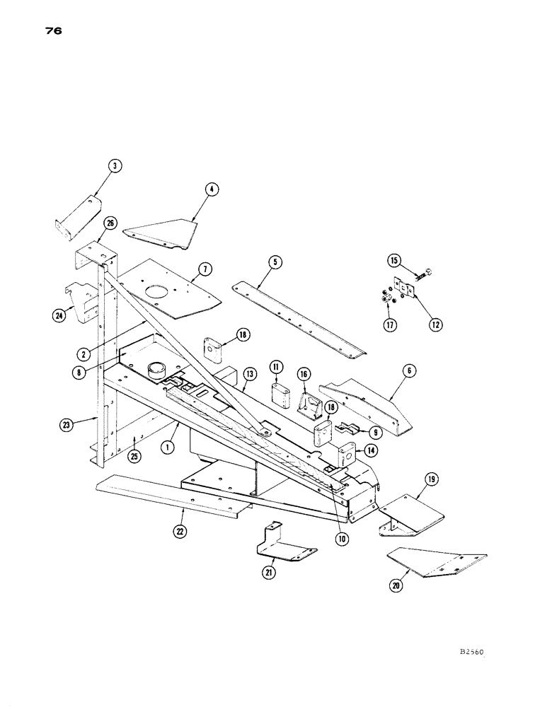 Схема запчастей Case IH 402 - (76) - R.H. OUTER ROW, ROWS 2, 3 AND 4 (58) - ATTACHMENTS/HEADERS