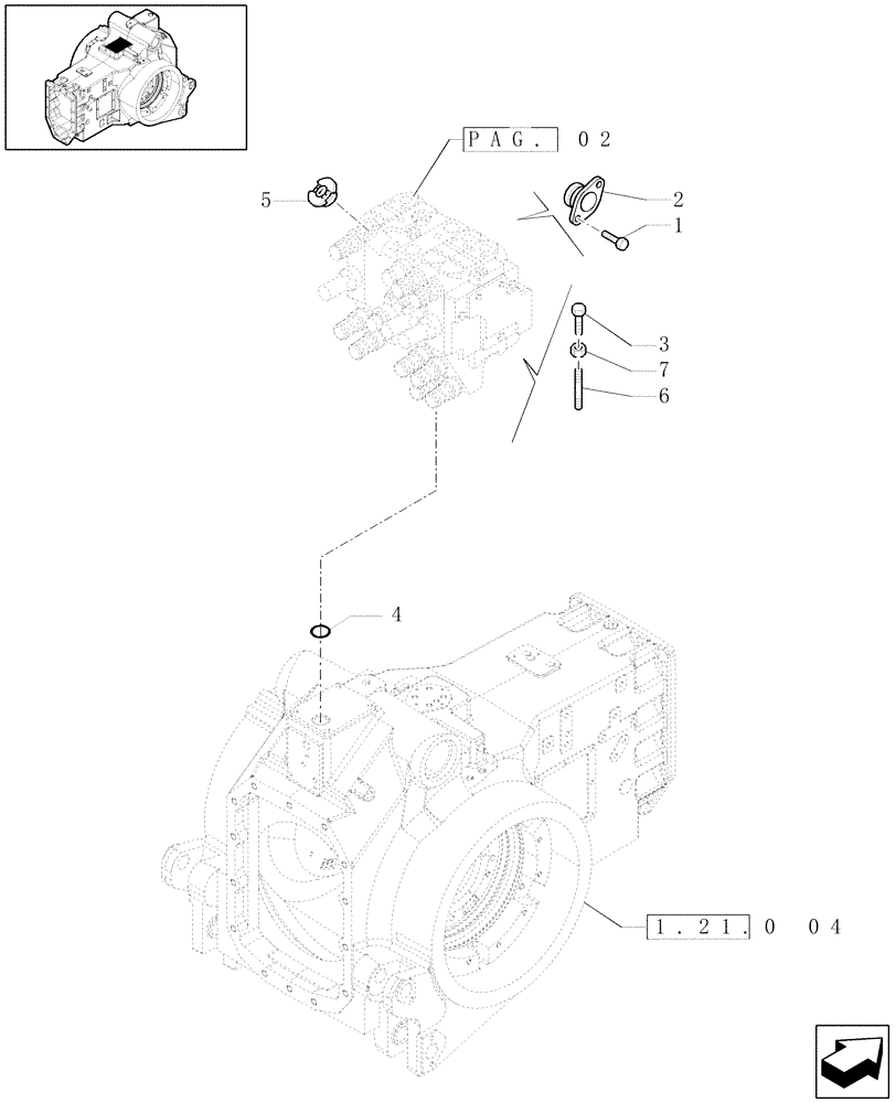 Схема запчастей Case IH PUMA 210 - (1.82.7/01[01]) - (VAR.170) 3 X MECHANICAL CLOSED CENTER REMOTES (07) - HYDRAULIC SYSTEM