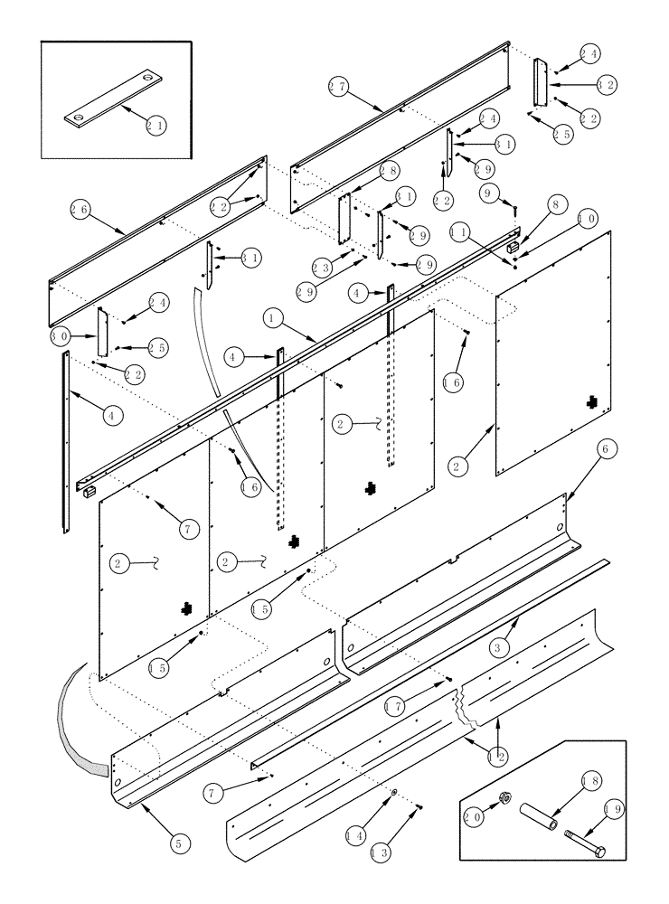 Схема запчастей Case IH CPX620 - (09D-12) - BASKET, RIGHT HAND SIDE (16) - BASKET