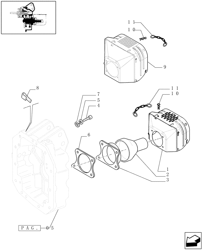 Схема запчастей Case IH PUMA 210 - (1.80.1[07]) - POWER TAKE-OFF 540E/1000 RPM (07) - HYDRAULIC SYSTEM