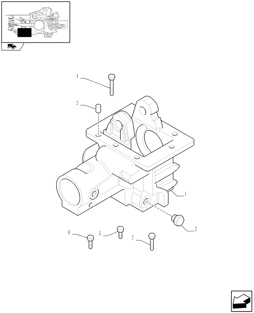 Схема запчастей Case IH FARMALL 90 - (1.33.0/01) - ELECTROHYDRAULIC DIFFERENTIAL LOCK CONTROL - 4WD IDLER CAS (VAR.330384-743909) (04) - FRONT AXLE & STEERING