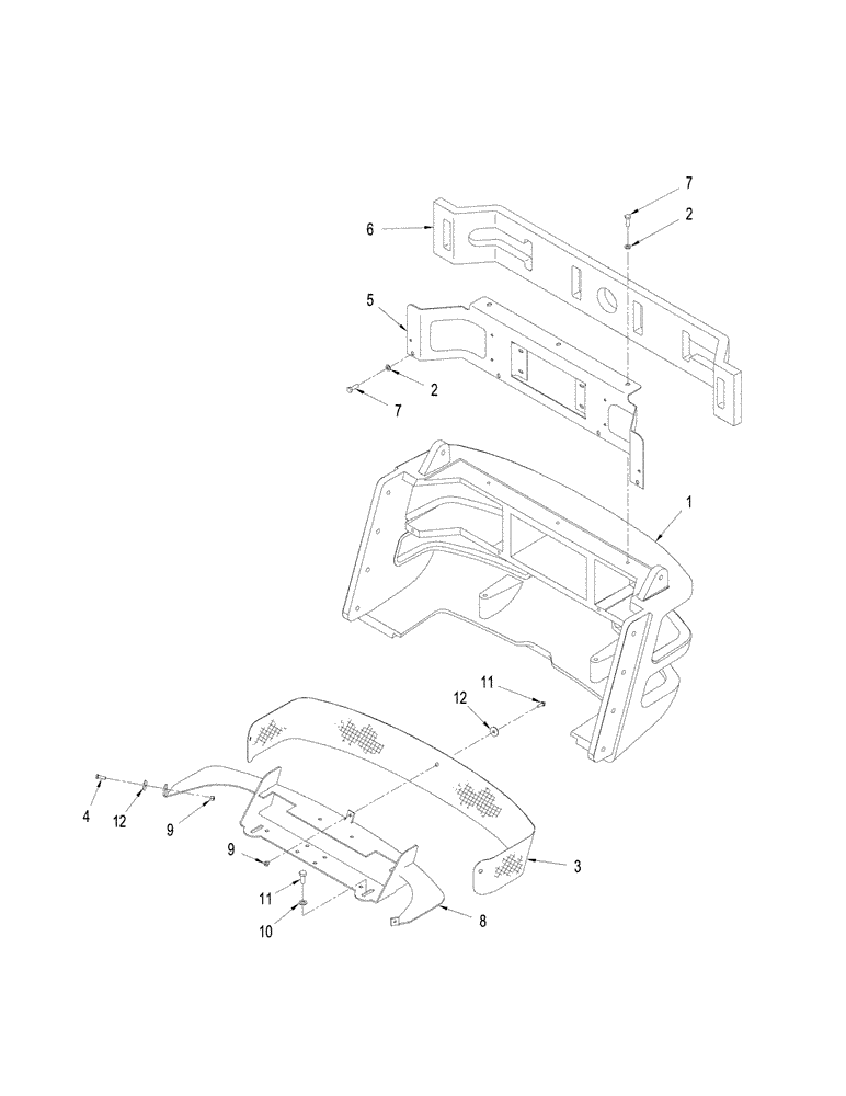 Схема запчастей Case IH STEIGER 435 - (09-38) - BUMPER, STEIGER 385 / 435 (09) - CHASSIS