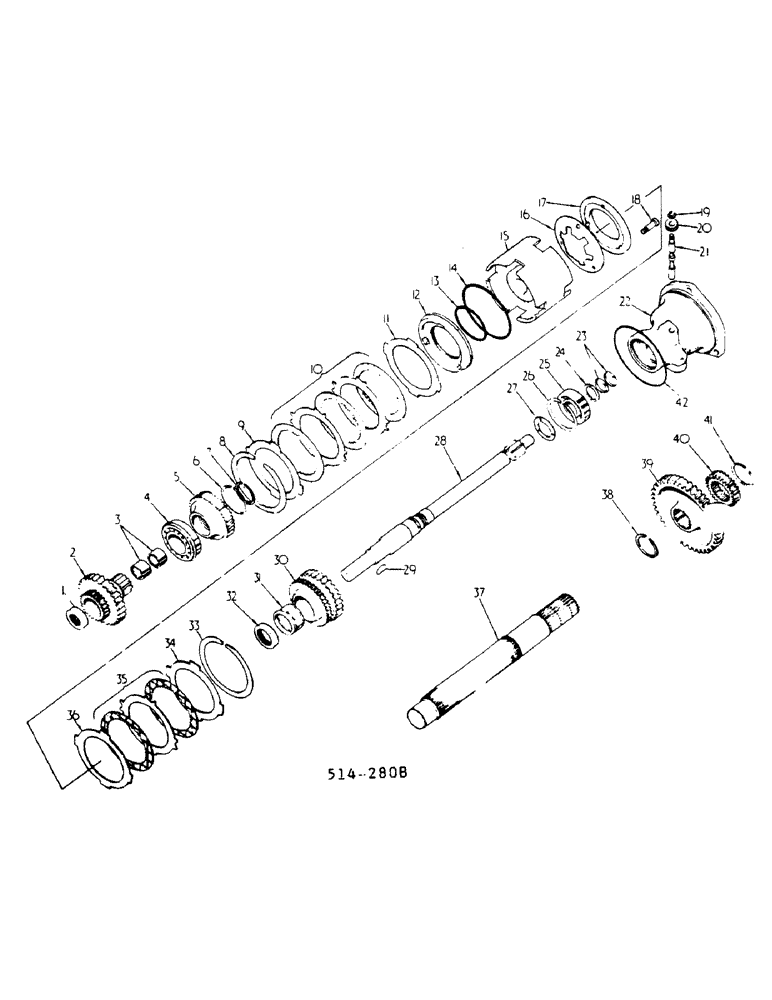 Схема запчастей Case IH 784 - (07-041) - TORQUE AMPLIFIER, SYNCHROMESH DRIVE (04) - Drive Train