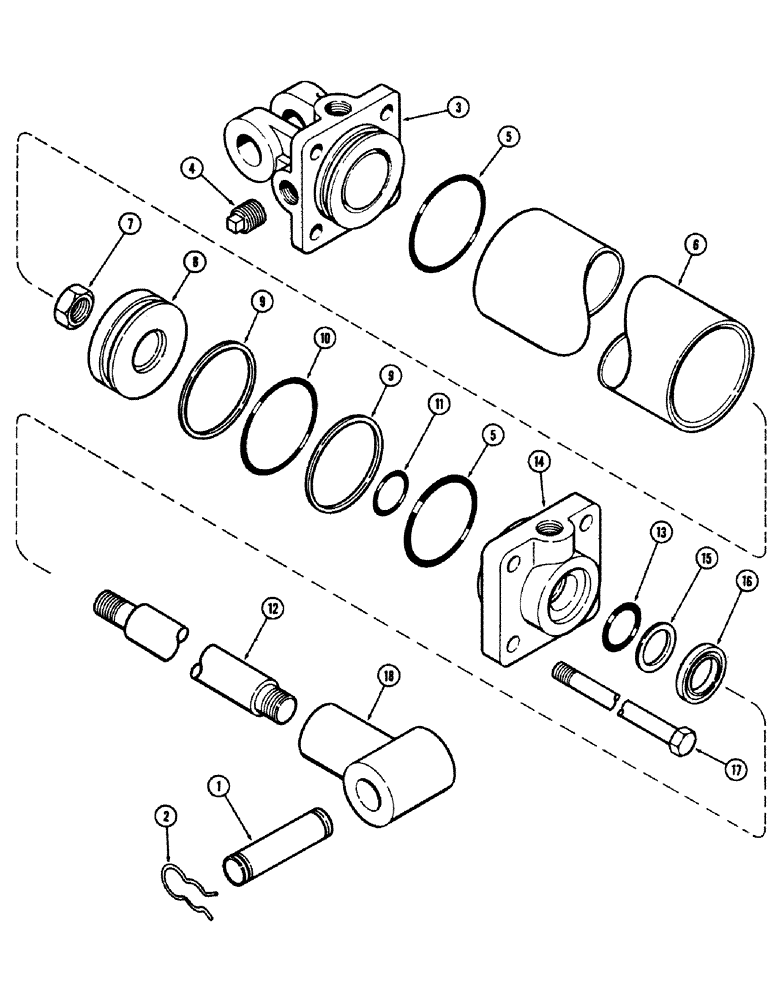 Схема запчастей Case IH E30 - (024) - T52674 CYLINDER 4 X 24 INCH (101.6 X 609.6 MM) 