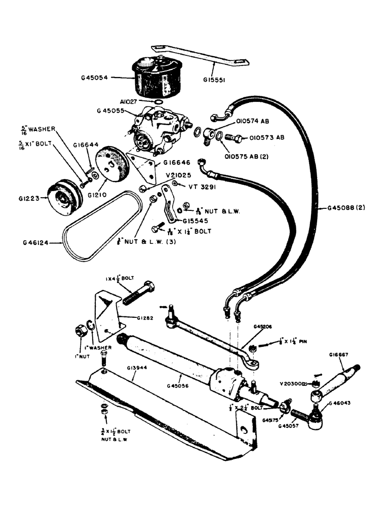 Схема запчастей Case IH 300B-SERIES - (146) - POWER STEERING ATTACHMENT, DIESEL UTILITY TRACTOR (05) - STEERING