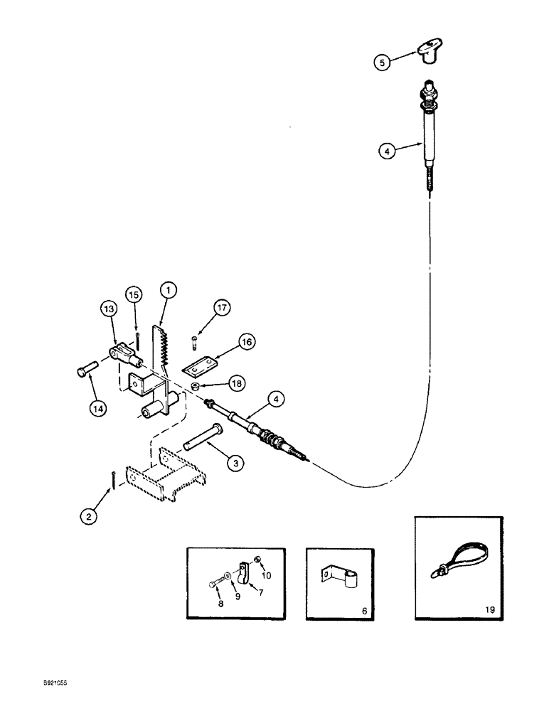 Схема запчастей Case IH 1800 - (7-16) - PARKING BRAKE AND CONTROLS, USED WITH MASTER BRAKE ON PAGE 7-9 (5.1) - BRAKES