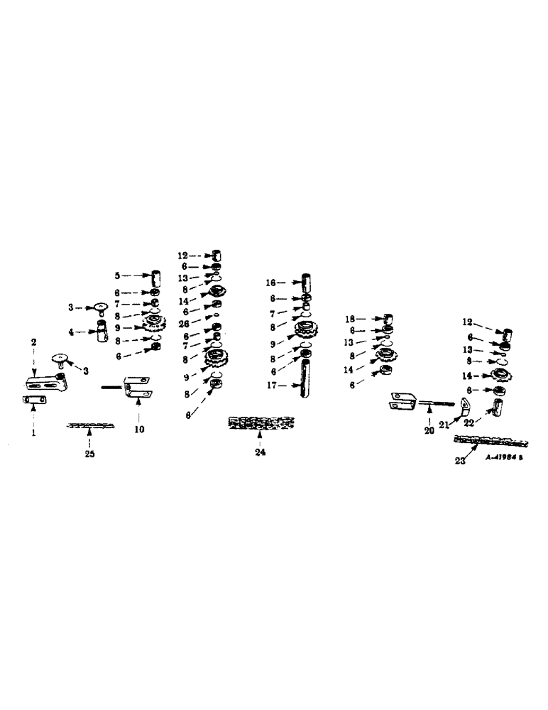 Схема запчастей Case IH 414 - (016) - IDLER SPROCKETS (60) - PRODUCT FEEDING