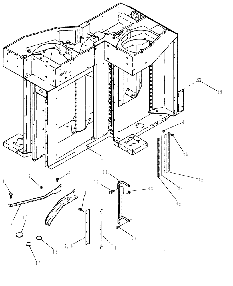 Схема запчастей Case IH 620 - (09A-39) - DRUM HOUSING SERVICE KIT (13) - PICKING SYSTEM