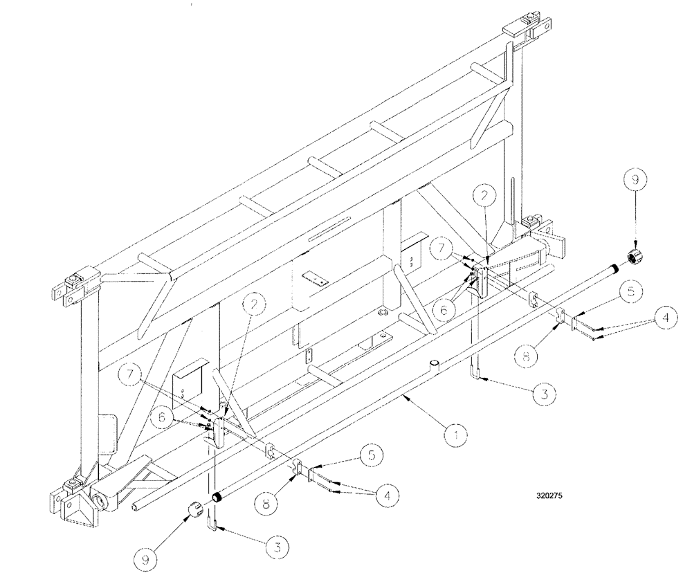 Схема запчастей Case IH SPX3200 - (09-075) - NOZZLE SPACING GROUP, 5 SEC CTR, 20" (78) - SPRAYING