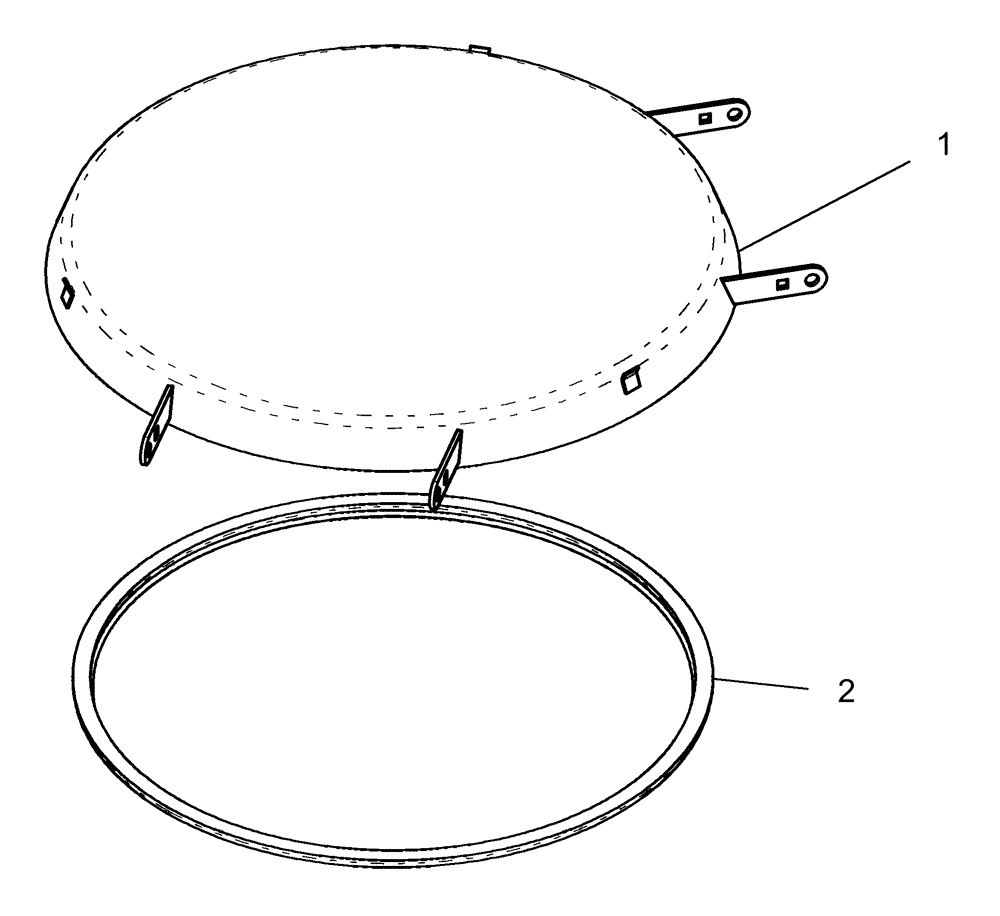 Схема запчастей Case IH 1250 - (80.150.16[02]) - BULK FILL - SEED TANK LID - 12 ROW AND 16 ROW ASN Y9S007001 (80) - CROP STORAGE/UNLOADING