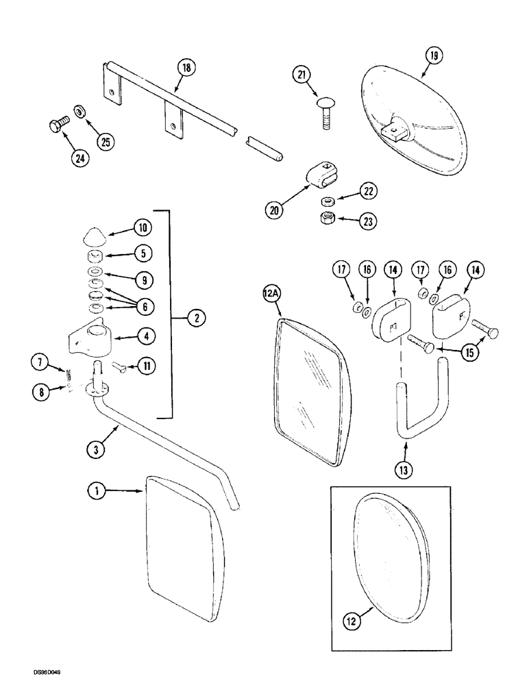 Схема запчастей Case IH 5150 - (9H-08) - MIRRORS (09) - CHASSIS/ATTACHMENTS