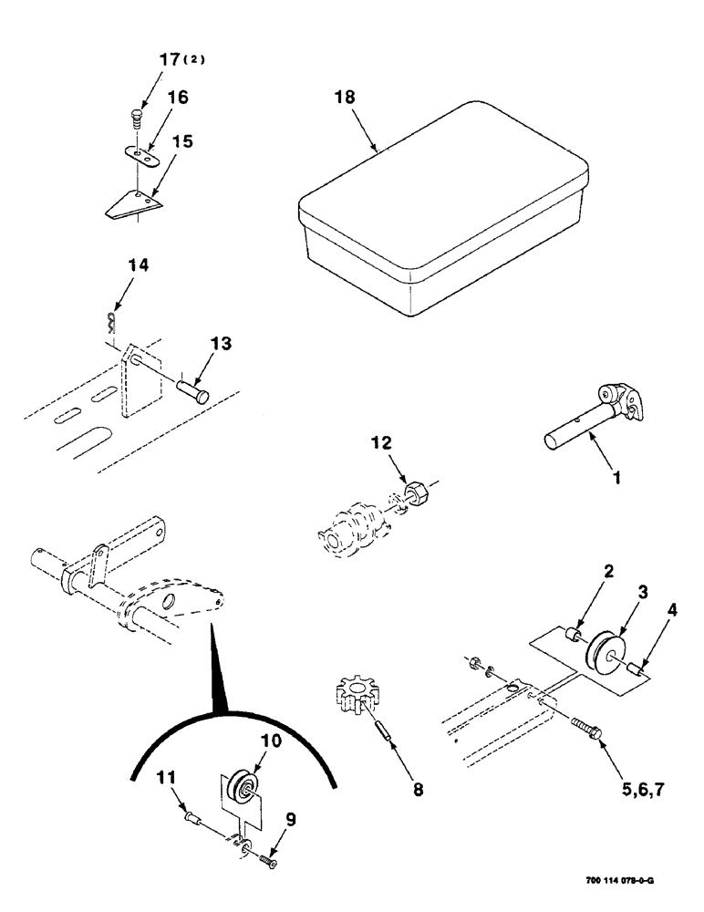 Схема запчастей Case IH 8585 - (9-18) - KNOTTER SERVICE KIT , 700114078 BOX OF PARTS COMPLETE Decals & Attachments