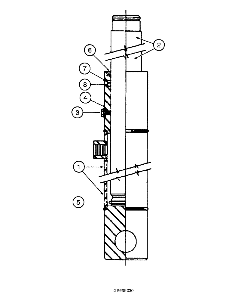 Схема запчастей Case IH INTERNATIONAL - (3-86) - HEADER LIFT SLAVE CYLINDER, 1.5 X 11.7 RAM TYPE, CESSNA (07) - HYDRAULICS